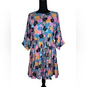 Aakaa Floral‎ Belted Dress – Size S